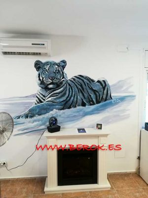 graffiti tigre blanco